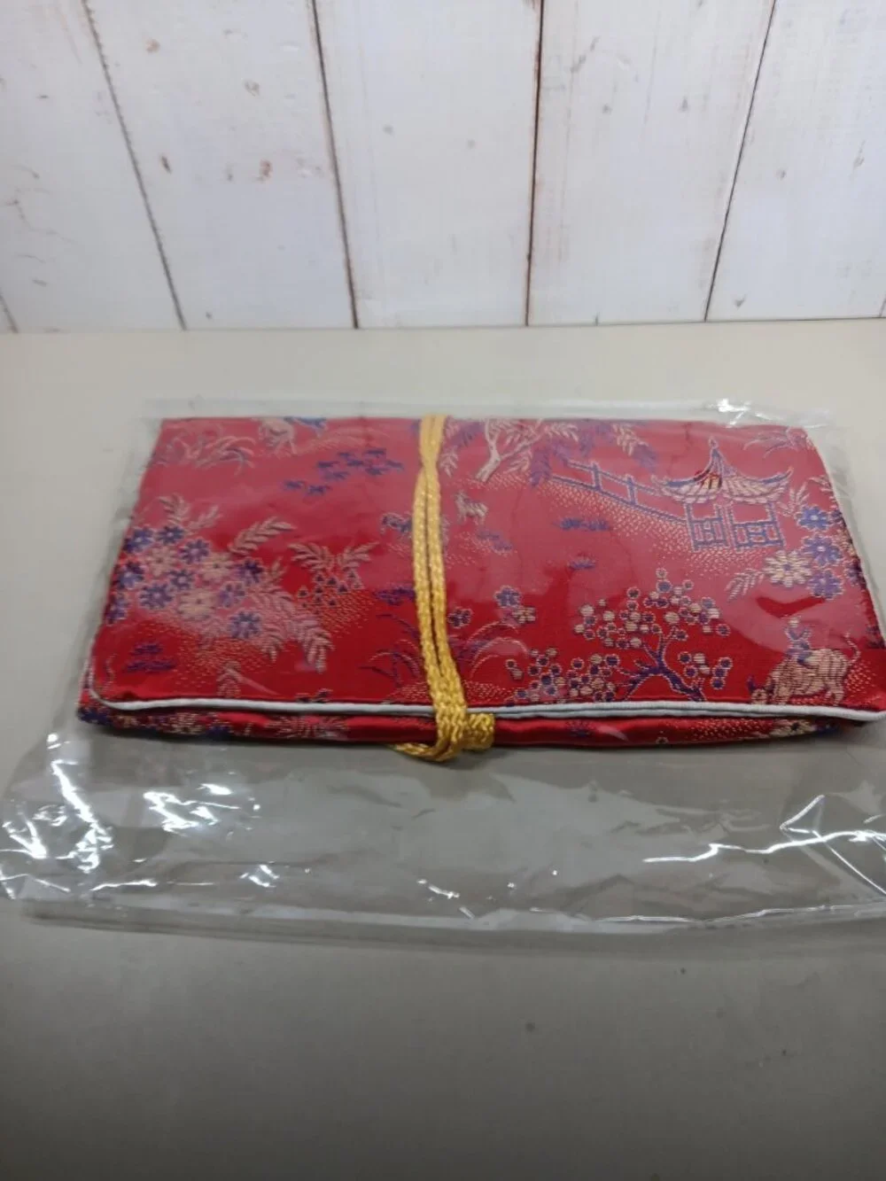 Four Silk Jewelry Pouches Lot Asian Nautical and Checkered Gift Idea